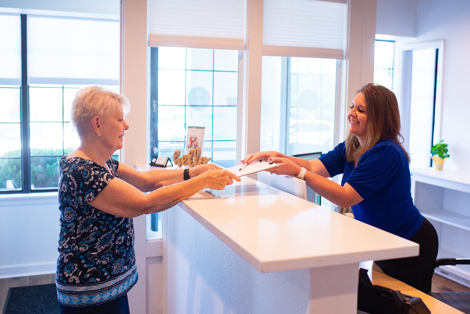 Hearing aid fitting at KC Hearing Center